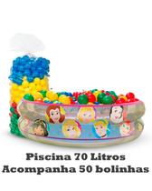 Piscina Infantil Bebê Inflável Princesas 70 litros + 50 Bolinhas - Brinquedos de Montar