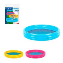 Piscina infantil com 3 aneis inflaveis kids srt cor 118l Piscina infantil com 3 aneis inflaveis kids srt cor 118l