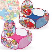 Piscina Infantil com Cesta de Basquete Retrátil 90cm cor:rosa