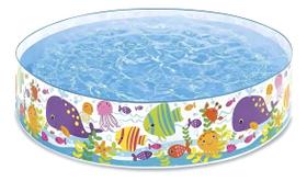 Piscina Infantil Estrutural Resistente Confortável Segura Fundo do Mar 958L