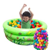 Piscina Infantil Inflável 100 Litros Colorido + 100 Bolinhas