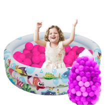 Piscina Infantil Inflável 100 Litros Colorido + 100 Bolinhas