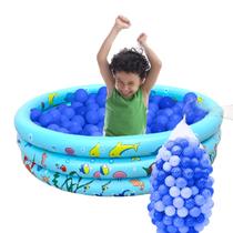 Piscina Infantil Inflável 100 Litros Colorido + 100 Bolinhas