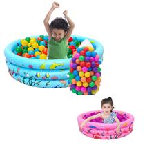 Piscina Infantil Inflável 100 litros Colorido + 100 Bolinhas