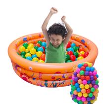 Piscina Infantil Inflável 100 Litros Colorido + 100 Bolinhas