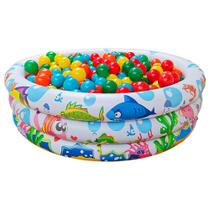 Piscina Infantil Inflável 180 Litros Colorida + 25 Bolinhas Não Amassam Piscina Infantil Inflável 180 Litros Colorida + 25 Bolinhas Não Amassam