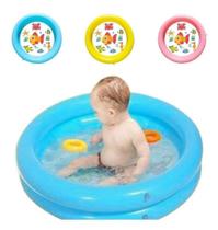 Piscina Infantil Inflável 44 Litros Redonda Colorida Fundo do Mar Verão - Dute Toys