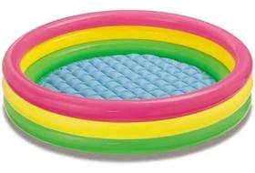 Piscina Infantil Inflavel Colorida Aprox. 86cm 168 Litros RJB4007