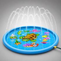 Piscina Infantil Inflável com Chafariz Tapete Splash Refrescante 100cm PVC Piscina Infantil Inflável com Chafariz Tapete Splash Refrescante 100cm PVC