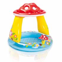 Piscina Infantil Inflável com Cobertura Solar - 45 Litros - Cogumelo - INTEX