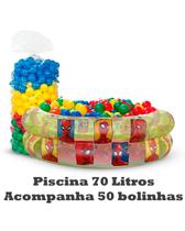 Piscina Infantil Inflável Homem Aranha 70 lts + 50 Bolinhas - Etilux