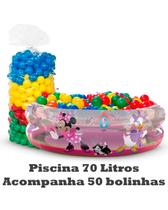 Piscina Infantil Inflável Minnie 70 litros + 50 Bolinhas