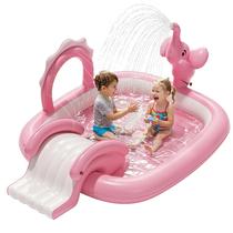 Piscina Infantil Inflável QPAU Elefante com Escorregador e Aspersor Piscina Infantil Inflável QPAU Elefante com Escorregador e Aspersor