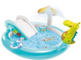 Piscina Infantil Inflável Redonda 160L - Wetset Playground Gator - Intex
