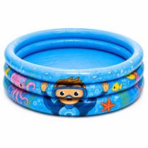 Piscina Infantil Inflável Redonda 180L 120cm x 24cm PVC Resistente Jilong SunClub