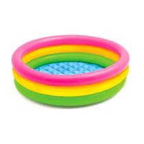 Piscina Infantil Inflável Redonda Base Acolchoada 56L Intex