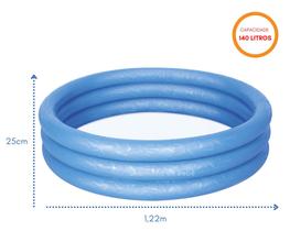 Piscina infantil inflável redonda resistente - 140-litros
