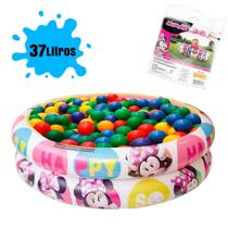 Piscina Infantil Minnie Inflável Criança 37 litros + 50 Bolinhas Piscina Infantil Minnie Inflável Criança 37 litros + 50 Bolinhas