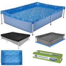 Piscina Infantil Mor Ferro 1000 Litros com Capa e Forro Kit