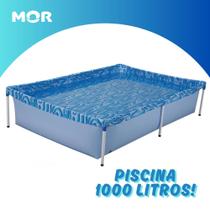 Piscina Infantil MOR Retangular de 1000 Litros em PVC Resistente com Montagem Fácil para Garantir a Diversão das Crianças Piscina Infantil MOR Retangular de 1000 Litros em PVC Resistente com Montagem Fácil para Garantir a Diversão das Crianças