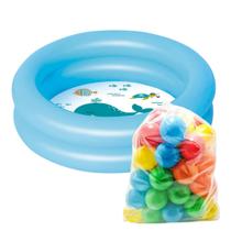 Piscina Infantil Para Criança Bebe 28 litros + 50 Bolinhas coloridas