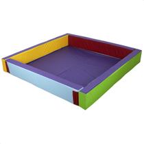 Piscina Infantil Quadrada Espumada Desmontável 1m50 x 1m50 x 25cm