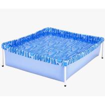 Piscina Infantil Quadrada Estrutural Pvc 400 Litros - Mor