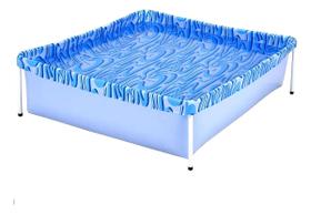 Piscina Infantil Quadrada Estrutural Pvc 400 Litros Mor Piscina Infantil Quadrada Estrutural Pvc 400 Litros Mor