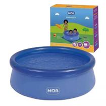 Piscina Infantil Redonda Plástica Com Borda Inflável Capacidade Para 1000 Litros Mor