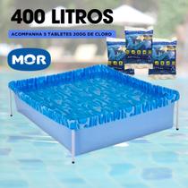 Piscina Infantil Reforçada Mor 400 Litros Com 3 Pastilha Cloro 200g