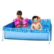 Piscina Infantil Retangular Mor Com Capacidade 400Litros