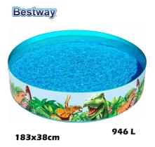 Piscina Infantil Semi-Rígida Estrutural S/ Ferros Dinossauros 946L - Bestway