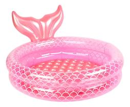 Piscina Infantil Sereia Rosa 340 Litros Com Cauda Colorida Piscina Infantil Sereia Rosa 340 Litros Com Cauda Colorida