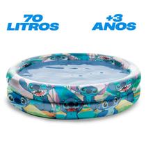 Piscina Infantil Stitch Inflável 70 Litros Acima De 3 Anos