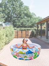 Piscina Inflável 100 Litros 3 anéis Fundo do Mar.
