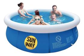 Piscina Inflável 1000 Litros Redonda Azul Pvc Verão - Sun Way