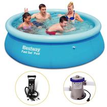 Piscina Inflável 2.300 Litros + Filtro + Bomba - Bestway