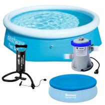 Piscina Inflável 2.300 Litros + Filtro + Capa + Bomba - Bestway