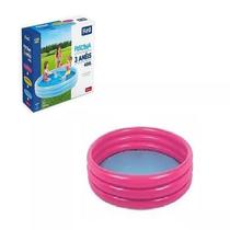 Piscina Inflável 3 Anéis 400 Litros 157x25cm Rosa- Wellmix Piscina Inflável 3 Anéis 400 Litros 157x25cm Rosa- Wellmix