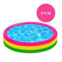 Piscina Inflável 3 Anéis Coloridos Verão Crianças a partir de 3 anos Piscina Inflável 3 Anéis Coloridos Verão Crianças a partir de 3 anos