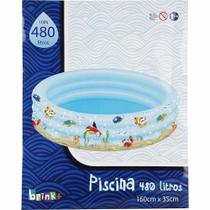 Piscina Inflável 480L Peixe Brink+
