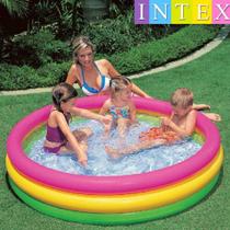 Piscina Inflável banheira para Criança 275 Litros Colorida Intex 57422 - Bordas e Fundo inflável 1,47m X 33cm