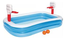 Piscina Inflavel Basquete Cestos E Bolas 251x168cm Bestway