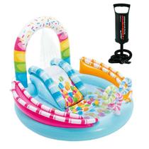 Piscina Inflavel Candy Infantil Mais Bomba De Ar Manual 29Cm - Intex