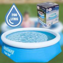 Piscina Inflável Circular 2100L Fast Set BestWay O Verão Perfeito para Sua Família