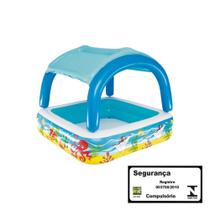 Piscina Inflável com Cobertura Amigos do Mar 330L