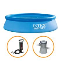 Piscina Inflável Easy Set 1.942 Litros Com Bomba + Filtro Intex