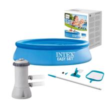 Piscina Inflável Easy Set Intex 1.942 Litros Com Bomba Filtrante e Kit Limpeza Piscina Inflável Easy Set Intex 1.942 Litros Com Bomba Filtrante e Kit Limpeza
