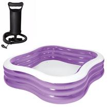 Piscina inflável familiar intex grande 1.350l + bomba manual