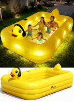 Piscina Inflável FizZeal Pato 254x160x56cm com Luzes
